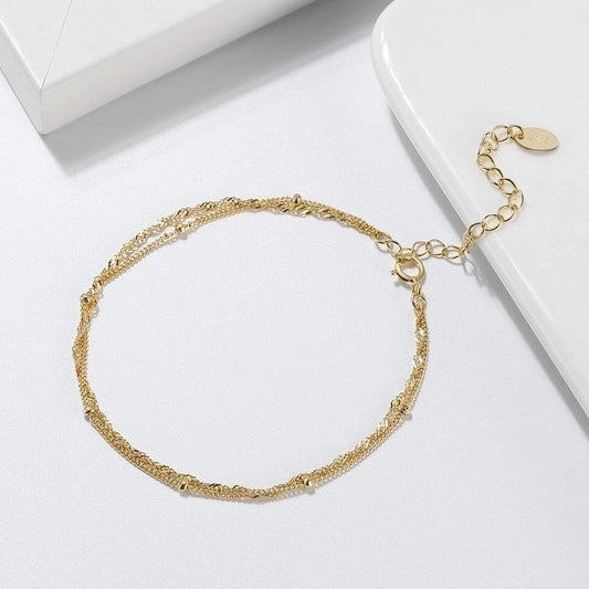 Doppelkette 14K vergoldet | 925er Sterling Silver